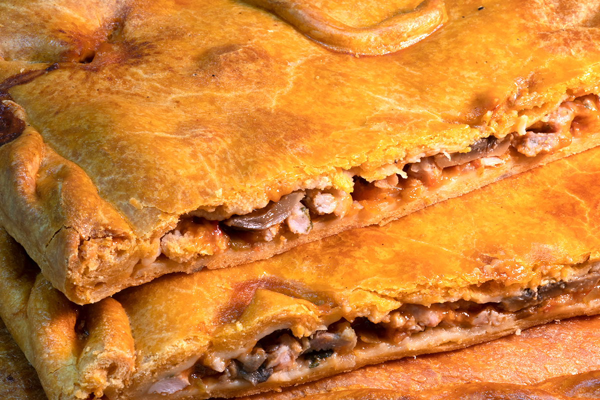 Empanada de pollo con champiñones 